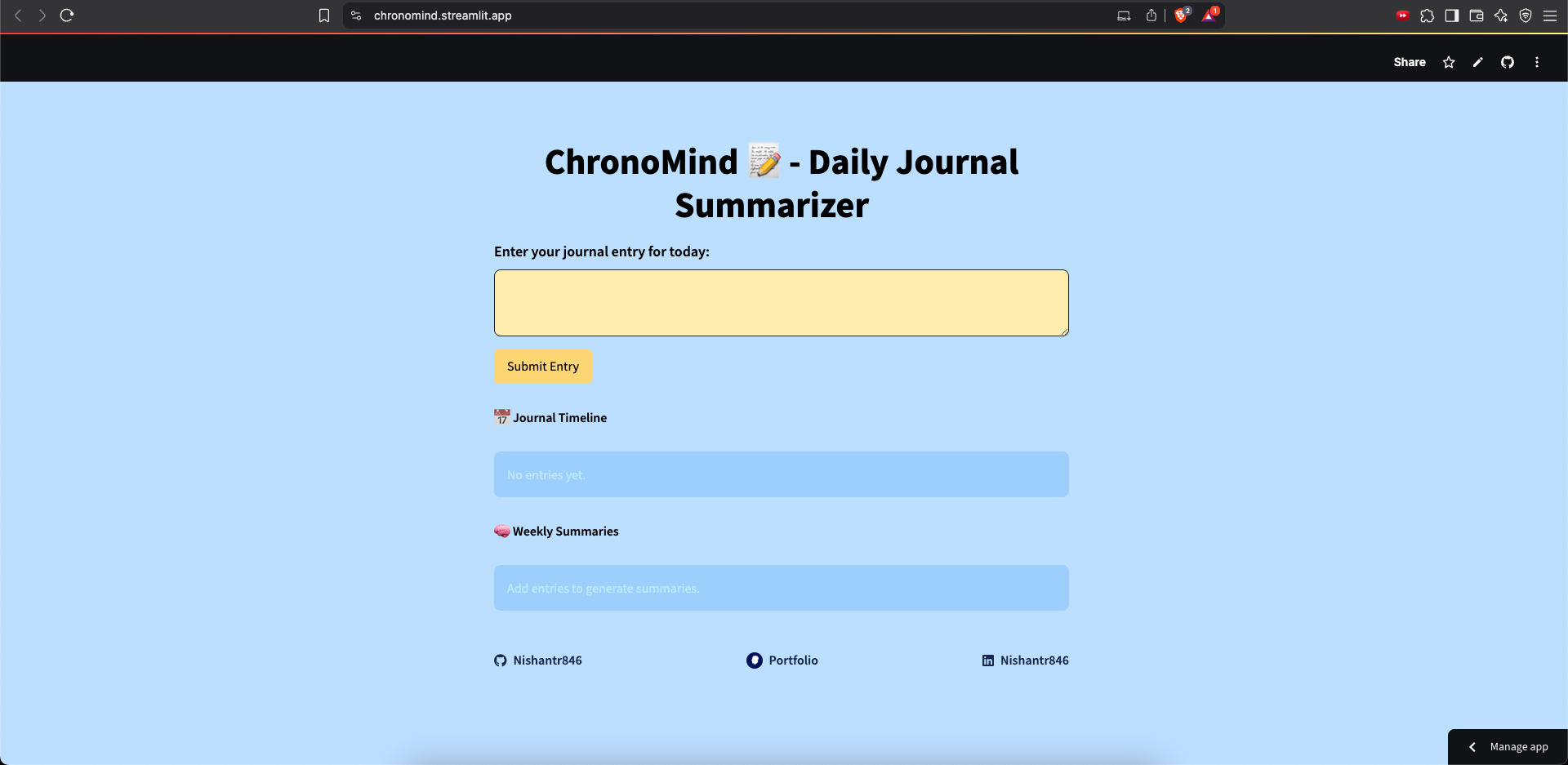 Daily Journal Summarizer