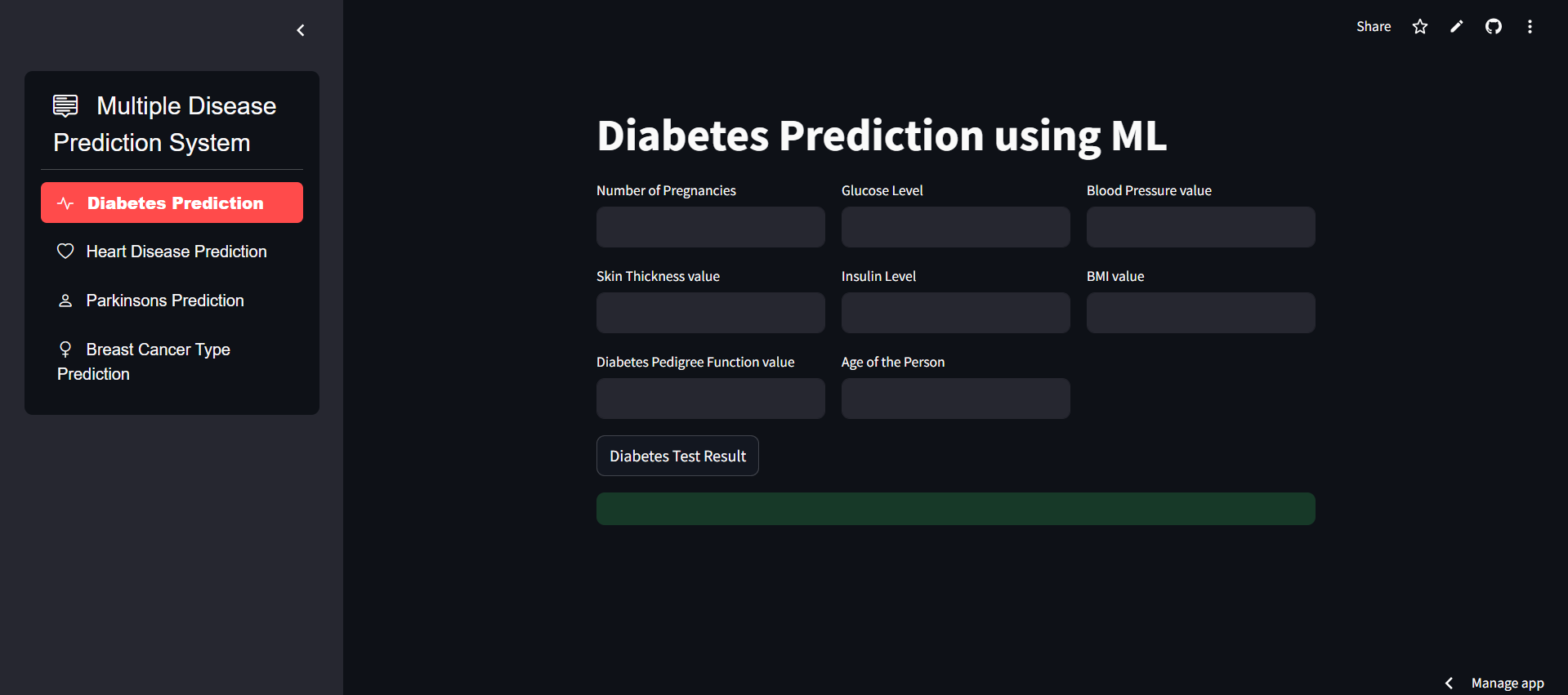 Multiple Disease Prediction